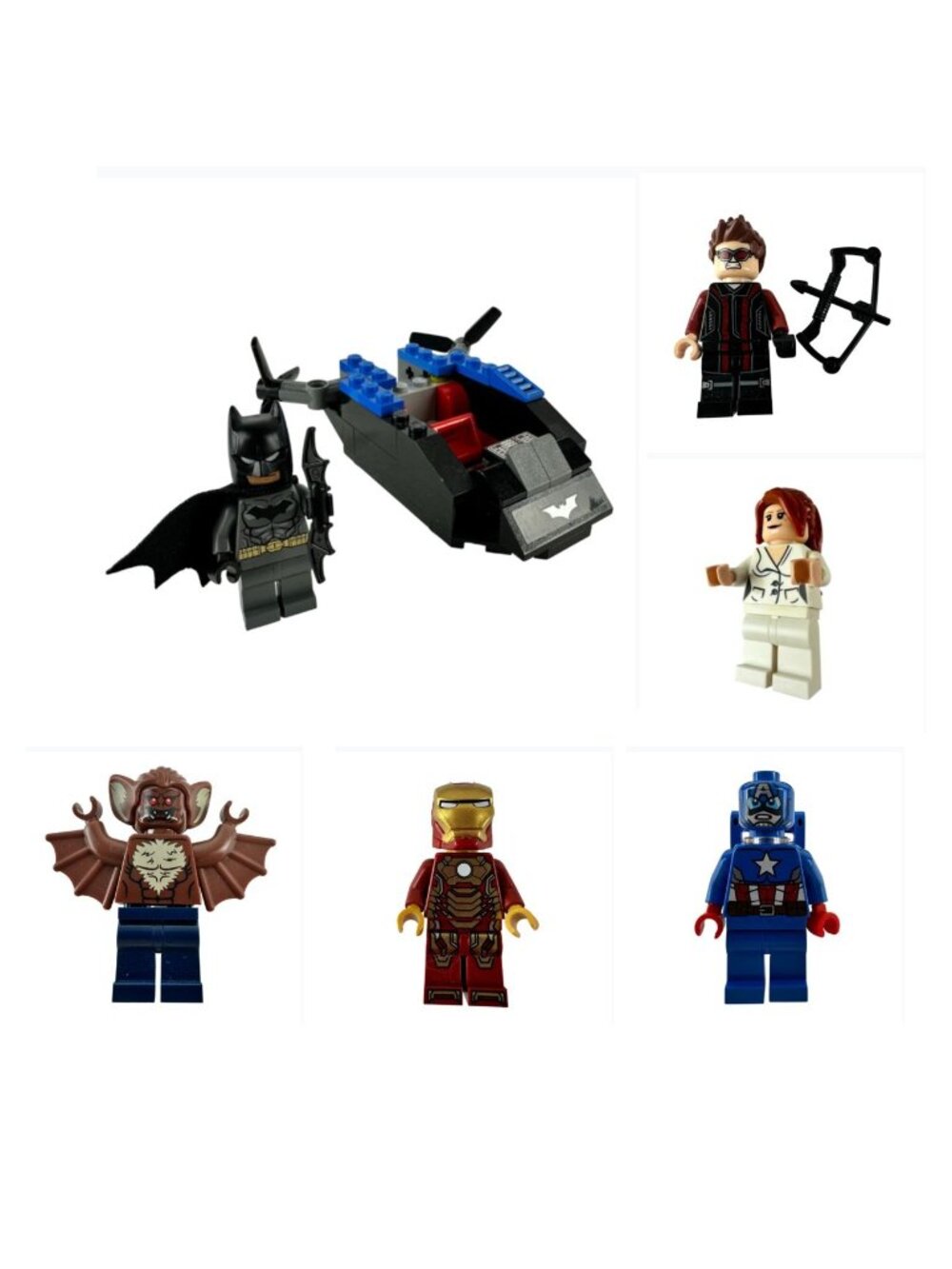 Lot of 6 LEGO Marvel Minifigures Minifigs